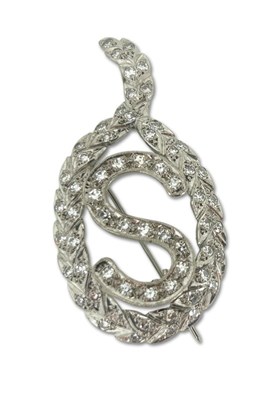 Lot 385 - Diamond Brooch\ Pendant.
