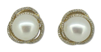 Lot 299 - Freshwater Pearl Earrings.