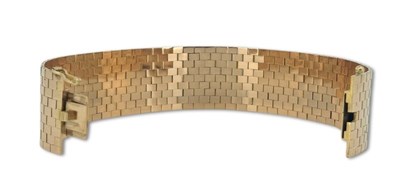 Lot 422 - Wide Rose Gold Bracelet.