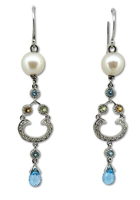 Lot 335 - Drop Earrings.