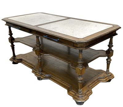 Lot 126 - “La Rochelle” Marble Console Table in White Cedar.