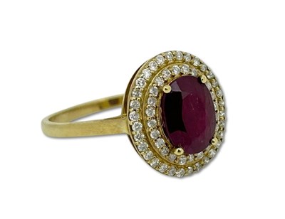 Lot 355 - Ruby and Diamond Ring.