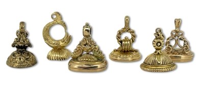 Lot 391 - Wax Seal Style Fob Charms.