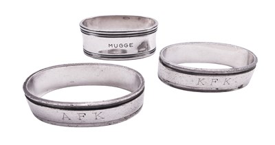 Lot 475 - Danish Oval Serviette Rings.