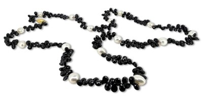 Lot 436 - Onyx & Pearl Necklace.