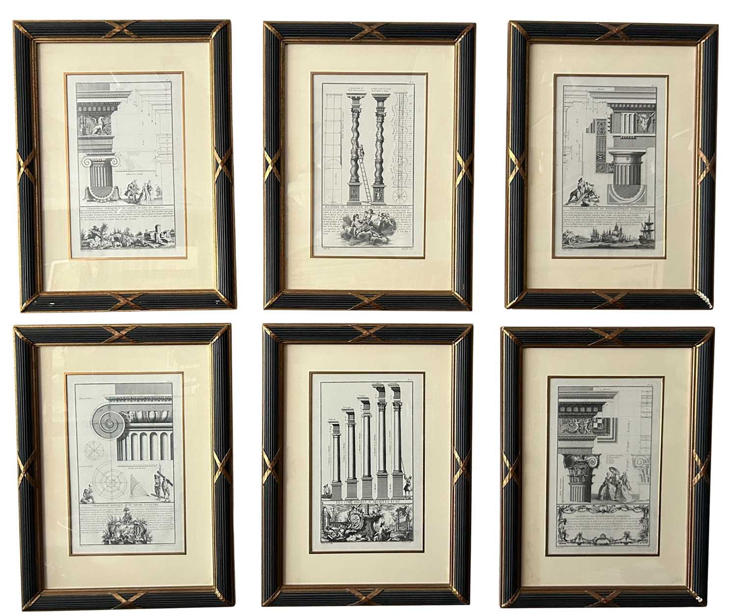 Lot 101 - 6x French Architectural Engravings.