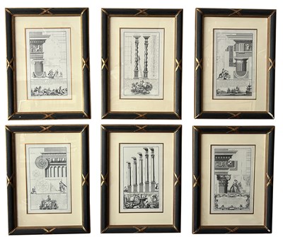 Lot 101 - 6x French Architectural Engravings.