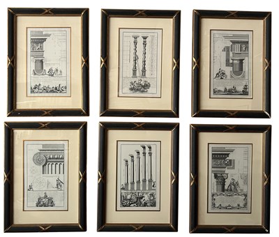 Lot 101 - 6x French Architectural Engravings.