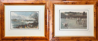 Lot 92 - Two Sport Etchings in Walnut Frames.