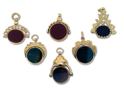 Lot 453 - Gem Set Spinner Fobs.