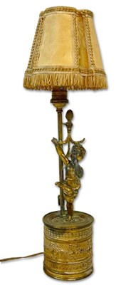 Lot 220 - Gilt Metal Table Lamp.