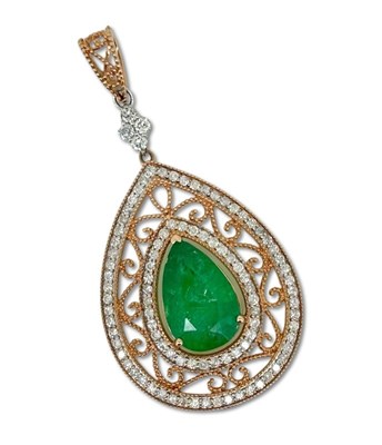 Lot 368 - Pear Cut Colombian Emerald.