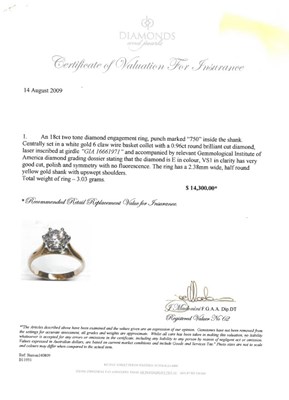 Lot 249 - 18ct Diamond Ring & Wedding Band.