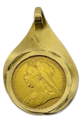 Lot 274 - Late Victorian Sovereign Pendant.
