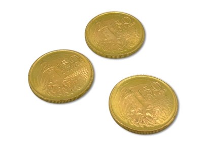 Lot 284 - Three $150.00 Singapore Gold Coins.