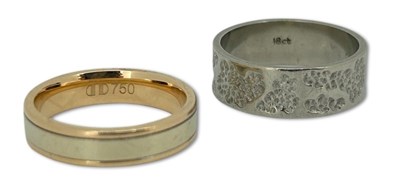 Lot 303 - Two Gold Wedding Bands.