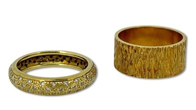 Lot 316 - Two Gold Wedding Bands.