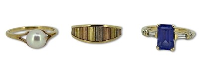 Lot 253 - A Trio of Dress Rings.