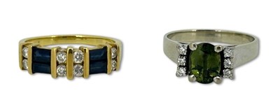Lot 332 - Yellow Gold and White Gold Ring.