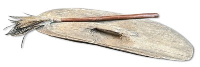 Lot 44 - Aboriginal Shield and Rare Northern Australian Aboriginal Fly Whisk.