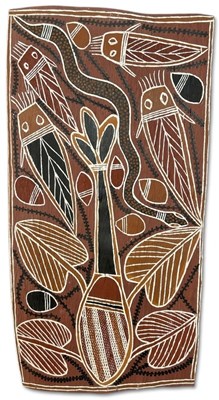 Lot 162 - Charles Boyun 1930-1980, Bark Painting.