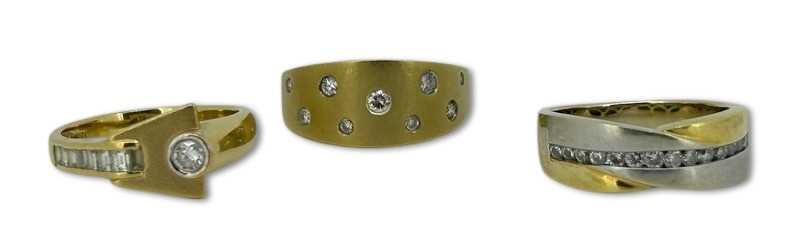 Lot 258 - Three Diamond set Rings.