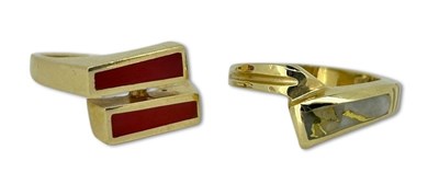 Lot 336 - Semi-Precious Gem Set Rings.