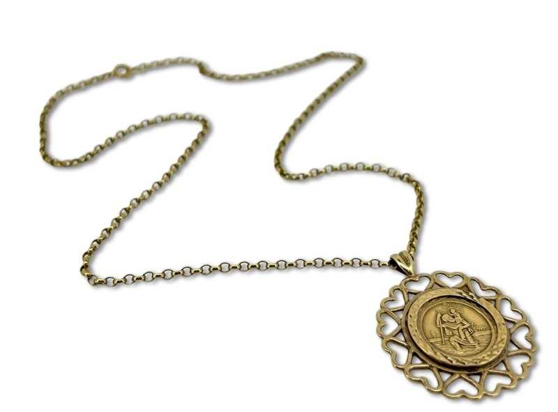 Lot 282 - A St. Christopher Pendant & Chain.