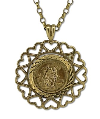 Lot 282 - A St. Christopher Pendant & Chain.