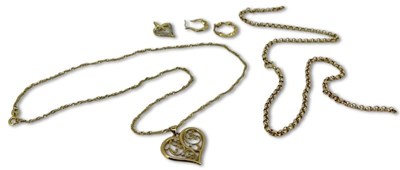 Lot 286 - Chains, Earrings & Pendants.