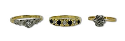 Lot 257 - A Trio of Gem Set Rings.
