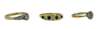 Lot 257 - A Trio of Gem Set Rings.