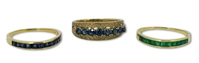 Lot 326 - Three Gem Set Bands.