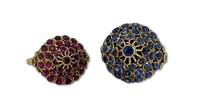 Lot 325 - Conical Shaped Cluster Rings.