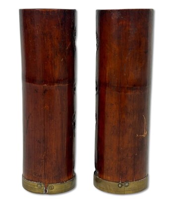Lot 244 - Pair of Antique Chinese Bamboo Brush Pots.