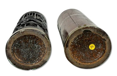 Lot 244 - Pair of Antique Chinese Bamboo Brush Pots.