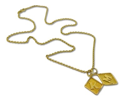 Lot 355 - 22ct Chain & Pendants.