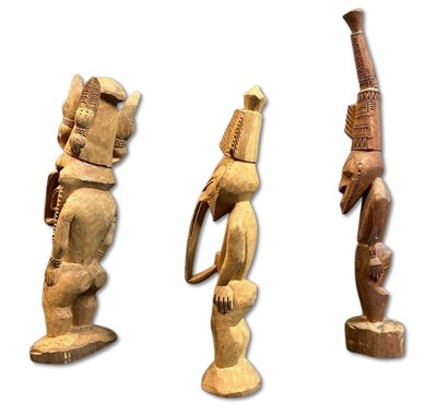 Lot 87 - 3x Papua New Guinea Sepik Statues.