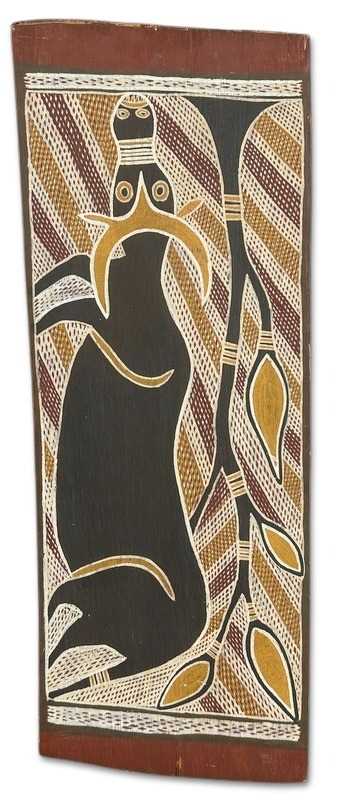 Lot 172 - Aboriginal Bark Painting: Water Buffalo.