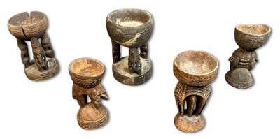 Lot 12 - Group of Five Papua New Guinea Betel Nut Mortars.