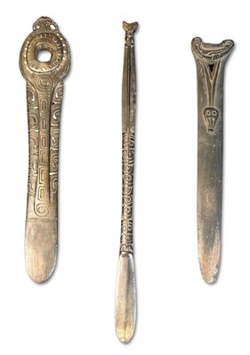 Lot 57 - Group of Three Papua New Guinea Lime Spatulas.