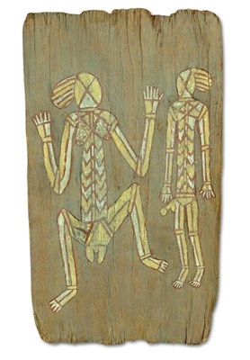 Lot 166 - Att: Wanurr, Early Crocker Island Aboriginal Bark Painting.