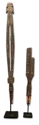 Lot 101 - Two Papua New Guinea Collingwood Bay Lime Spatulas.