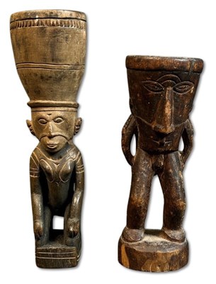 Lot 58 - Two Papua New Guinea Figurative Betel Nut Mortars.
