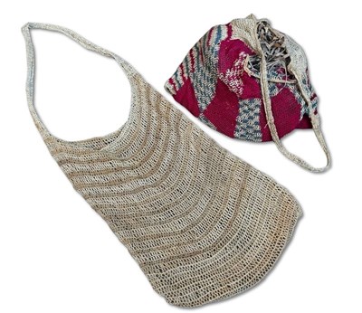 Lot 34 - 2x Papua New Guinea Bilum (huri) Bags.
