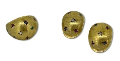 Lot 412 - Clip Earrings & Ring.