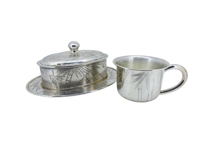 Lot 522 - Three Japanese Styled Silver Items.