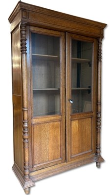 Lot 137 - French Two-Door Oak Bookcase.