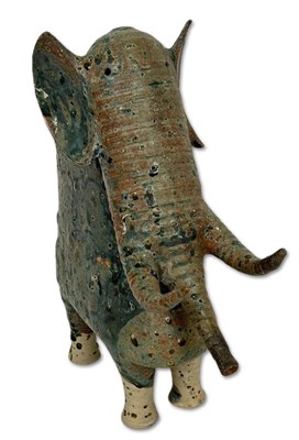 Lot 170 - Iris Galbraith (Australia c.1970's) Stoneware Elephant.
