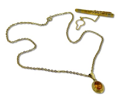 Lot 372 - Tie Slide and Pendant.